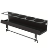 Wall-Mounted Storage Rack for 5 Aerosol Spray Cans and Paper Towel Holder Black Reinforced Thickened Steel Tool Organize