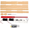 WangDaTao HU-007 Kit de fabrication de culbuteur 32 bits pièces de soudure électroniques de bricolage 51 monopuce LED bâ