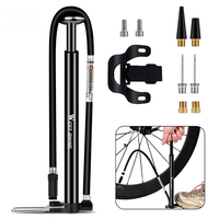 WEST BIKING pompe à pied haute pression activée par pied 160PSI pompe à vélo gonfleur dair de pneu avec valve Schra