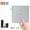 WF-CS011 Tuya WiFi interrupteur de rideau Type 86 EU Standard métal cadre brossé mur rideau interrupteur