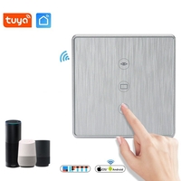 WF-CS011 Tuya WiFi interrupteur de rideau Type 86 EU Standard métal cadre brossé mur rideau interrupteur