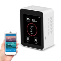 WIFI 2, 8 pouces TFT Écran daffichage couleur CO2 intelligent PM2.5 Moniteur de qualité de lair Température Hum