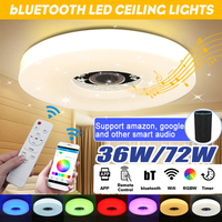 WIFI LED Plafonnier 256 RVB Bluetooth Musique Haut-Parleur Dimmable Lampe À Distance
