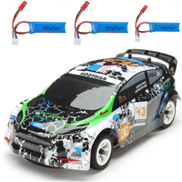 Wltoys K989 3/Three Batteries 1/28 2.4G 4WD Véhicules à châssis en alliage de voiture RC brossé Modèle RTR