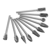 Wolike 10pcs 3mm Shank Tungsten Carbide Burr Rotary File Drill Bits Cutter