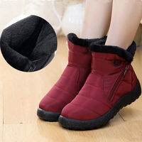 Wome Plus Taille Bottes de neige de cheville Semelle Soft résistant à leau