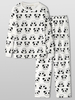Women All Over Cartoon Panda Ensemble de pyjama en peluche à manches longues