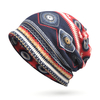 Women Print Beanie Hat Antumn Écharpe chaude multi-fonction Collar Bonnet Bonnet décontracté