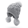 Womens Hiver Chaud Crochet Tricoté Laine Beanie Chapeau Pompom Ball Ski Cap