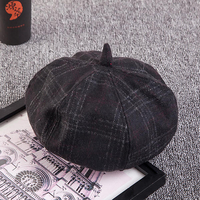 Womens loisirs roulé manchette Retro Brimless Hat
