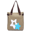 Women Toile Star Tote Sacs à main Casual Sacs à bandoulière Capacité Sacs à provisions