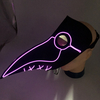 Woodpecker LED masque de peste médecin LED illuminer lueur Halloween masque Cosplay