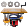 Woodworking Electric Wood Router Lift System with Router Insert Plate for Carving and Trimming Adjustable DIY Workbench