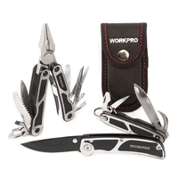 WORKPRO 3 Pcs Camping Tool Set Multi Pinces Tactical Cutter a vu Décapsuleur Ciseau Tournevis Survie Outils Kits