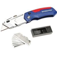 WORKPRO W011017N Utilitaire de pliage Utilitaire de découpe de boîtes de sécurité avec 13 lames,  outils inclus