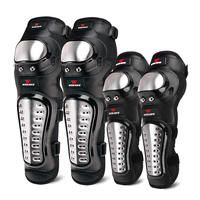WOSAWE Moto Long Genou Pad Coude Garde Moto Racing Vêtement De Protection Armor En Acier Inoxydable