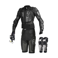 Wosawe moto corps Armor costume veste de moto + short + gants + genouillères vêtements de cyclisme
