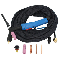 WP-17F Kit de torche de soudage Tig à refroidissement par air 12 pieds Pince de corps à tête flexible complète