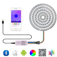 WS2812B Led Pixel Ring Individul AddressabIe Ring 5050 RGB WS2812 IC BuiIt-in Led ModuIe With USB/DC Wire And SP110E Con