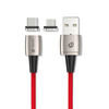 Wsken 3A Type C Câble de données magnétique à charge rapide micro USB avec lumière LED pour Huawei P30 Pro Mate 30 5G Mi