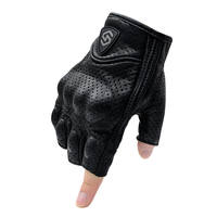 WUPP moto équitation demi-doigt gants en cuir respirant course hors route Sport sans doigts avec trous