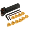 WWLNR1616H08 Porte-outil de tournage de tour 16x100mm avec insertions 10pcs WNMG0804