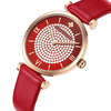 WWOOR 8851 Sky cadran diamant montre-bracelet pour femme montre en cuir Bande montre à quartz