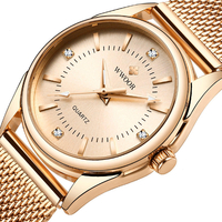 WWOOR 8852 style décontracté dames montre-bracelet petit cadran affichage plein acier montre à quartz