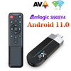 X98 S500 TV Stick Android 11.0 Amlogic S905Y4 Quad Core TV Box 2.4G&5G Dual WiFi Bluetooth 4.X HDR10+ HD 4K AV1 Décodeur