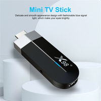 X98 S500 TV Stick Android 11.0 Amlogic S905Y4 Quad Core TV Box 2.4G&5G Dual WiFi Bluetooth 4.X HDR10+ HD 4K AV1 Décodeur