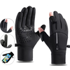 XANES Winter Touchscreen Warm Cycling Gloves Waterproof Windproof Cold-Resistant Flip Exposed Two-finger Zipper Gloves f