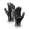 XANES Winter Warm Touch Screen Windproof Waterproof Cycling Gloves for Men Women PU Leather Fleece-Linedfull-finger Gl