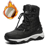 XGGO Bottes de neige dhiver rembourrées Bottes en coton épaissi antidérapantes imperméables chaudes chaussures en p