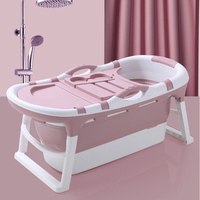 Xiaoshutong 6866 123CM Baignoire bébé pliante portable Surround Lock Température Épaissir le matériau noccupant pas