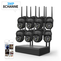XIAOVV 8CH 3MP Système de caméra de sécurité Surveillance H.265 + P2P 5X Zoom WIFI Caméra IP NVR Kit Maison IP CCTV Camé
