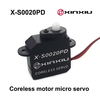 XINXIU X-S0020PD-JR Servo numérique RC 2g Micro engrenage en plastique Servo de moteur sans noyau 0.2kg.cm 3.7-6V pour h