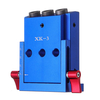 XK-3 Kit De Jig De Trou De Poche 3 Trous Guide De Forage Du Bois Aluminium Oblique Guide De Forage Localisateur Outils