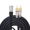 XLR femelle à 2 RCA mâle câble de microphone Audio Audio stéréo câble de micro haut-parleur amplificateur mélangeur lign