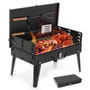 Xmund Portable Foldable Barbecue Grill with Adjustable Height & Convenient Storage Ideal for Backyard,  Lawn,  Garden Gath