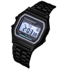XSVO B03151 mode décontracté 12/24 heures LED affichage compte à rebours chronomètre bracelet en acier étanche femmes mo