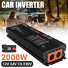 XUYUAN 2000W Power Inverter 12V 24V To 220V Solar Home Power Converter With Digital Display