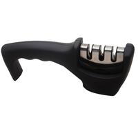 XYJ 3 En 1 Aiguiser La Pierre Noir En Acier Inoxydable ABS Professionnel Outils De Taille-crayon Aide De Cuisine À Affût