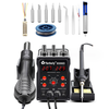 Yarboly 8586D LED Digital Soldering Station Hot Air Tool Rework Station 700W Power Intelligent Automatic Cooling ESD Des