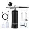 Yarboly Handheld Airbrush Kit Dual Action Portable 0.4mm Nozzle High Pressure 20-27psi for Tattoo Art Painting Makeup Ca
