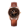 YAZOLE 368 Creative Sun Moon Pattern Bracelet en cuir pour hommes Montre à quartz