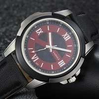 YAZOLE 383 Hommes montre bracelet en cuir lumineux montre-bracelet à quartz extérieur décontracté