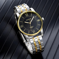 YAZOLE 348 Full Steel Men Montre de Quartz Affichage à Quartz Style Affaire Style Affaires