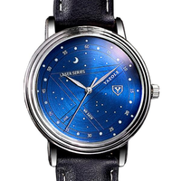 YAZOLE 366 Mode Hommes Quartz Montres Casual Stars Pattern Dial Montre au poignet