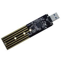 Yesunion M.2 NVMe PCIe vers USB 3.1 Carte Adaptateur de Disque Dur 10Gbps M.2 NVMe/SATA Double Protocole SSD Convertisse