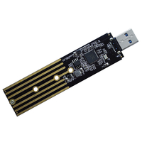 Yesunion M.2 NVMe PCIe vers USB 3.1 Carte Adaptateur de Disque Dur 10Gbps M.2 NVMe/SATA Double Protocole SSD Convertisse